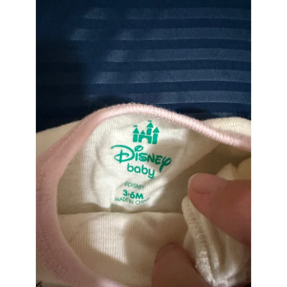 Disney Princess Baby Girls 3 Piece Pajama Set Footed Sleepers Pants 3-6M Pink